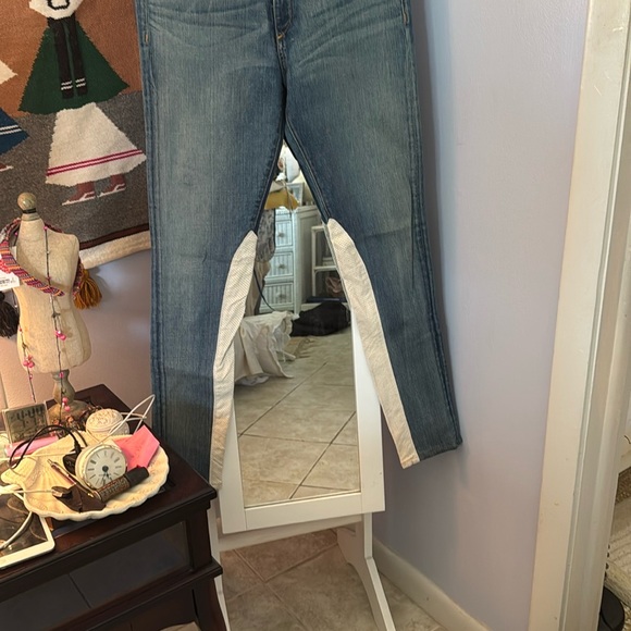 Rag & Bone Blue and White Skinny Jeans - Picture 4 of 12